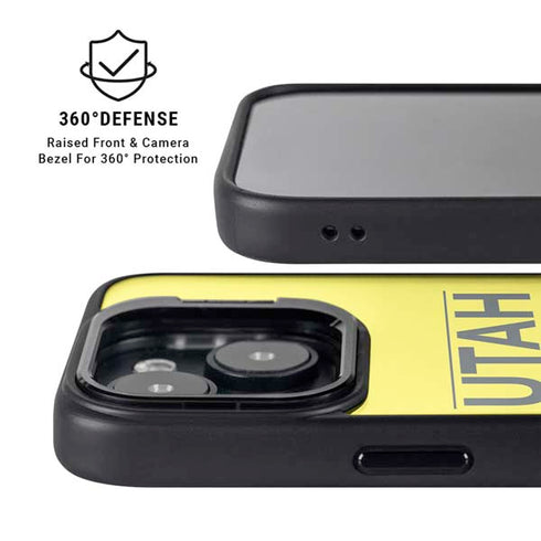 NBA Utah Jazz Standard - Yellow iPhone 15 Kickstand Case